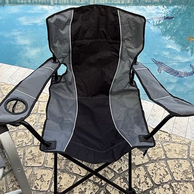 Sale Photo Thumbnail #1231: Folding Camping Chair with Cup Holder