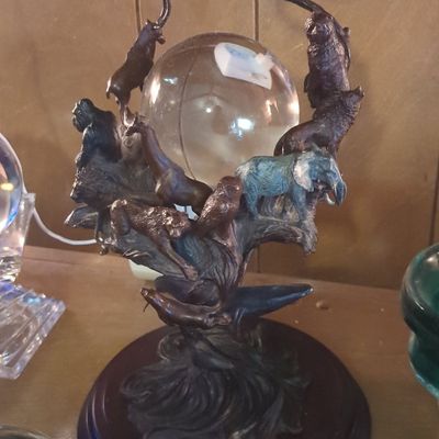 Sale Photo Thumbnail #36: Franklin Mint 'Guardians of the World' Crystal Ball Sculpture by Steven D. Lord