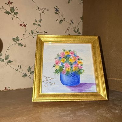 Sale Photo Thumbnail #523: Original Watercolor Floral Still Life Painting