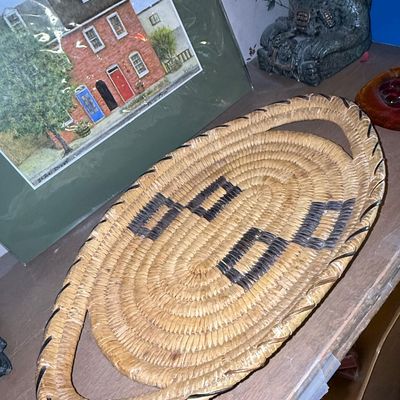 Sale Photo Thumbnail #891: Vintage Tohono O'odham (Papago) Woven Basket Tray