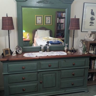 Sale Photo Thumbnail #27: Broyhill Painted Bedroom Dresser with Mirror