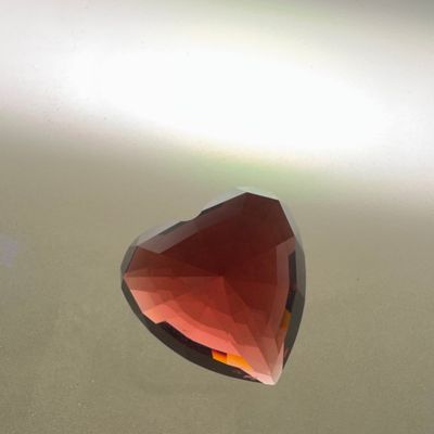 Sale Photo Thumbnail #744: Loose Heart-Shaped Garnet Gemstone