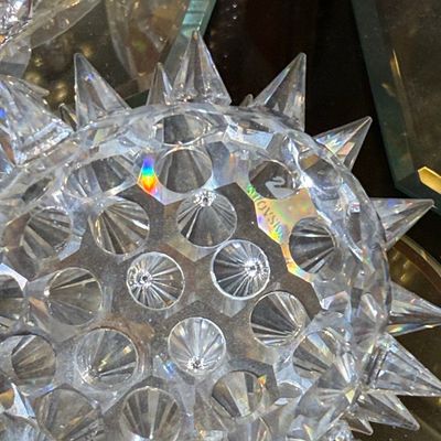 Sale Photo Thumbnail #667: Swarovski Crystal Hedgehog Figurine with Silver Whiskers