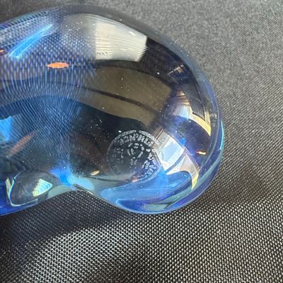 Sale Photo Thumbnail #155: Baccarat Coeur Amour Blue Crystal Heart Paperweight