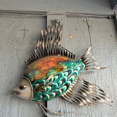 Sale Photo Thumbnail #452: Metal Wall Art Fish Sculpture