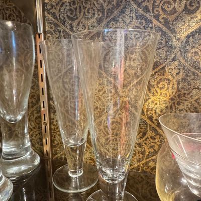 Sale Photo Thumbnail #1159: Mid-Century Modern Pilsner Beer Glasses