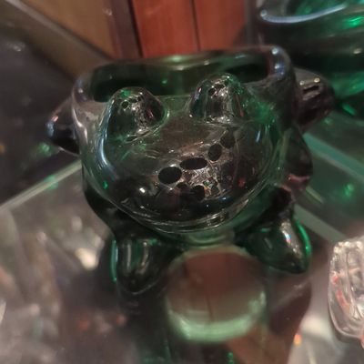Sale Photo Thumbnail #936: Vintage Indiana Glass Green Frog Votive Candle Holder