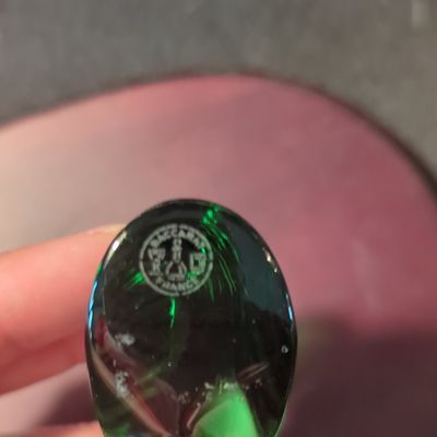 Sale Photo Thumbnail #196: Baccarat Green Crystal Nautilus Shell
