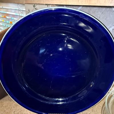 Sale Photo Thumbnail #722: Vintage Cobalt Blue Enamelware Basin