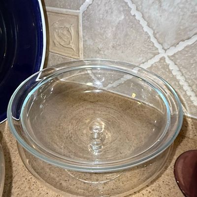 Sale Photo Thumbnail #1235: Pyrex Clear Glass Casserole Lid