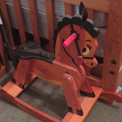 Sale Photo Thumbnail #206: Vintage Wooden Rocking Horse