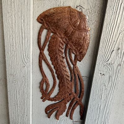 Sale Photo Thumbnail #292: Hand-Hammered Copper Jellyfish Wall Art