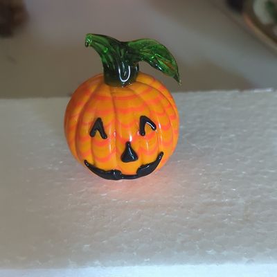 Sale Photo Thumbnail #1180: Lenox glass pumpkin figure