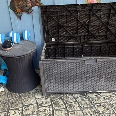 Sale Photo Thumbnail #204: Keter Wicker-Style Resin Outdoor Storage Deck Box