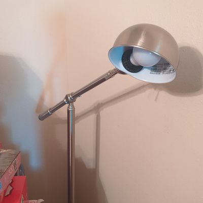 Sale Photo Thumbnail #459: Modern Brushed Nickel Adjustable Task Floor Lamp