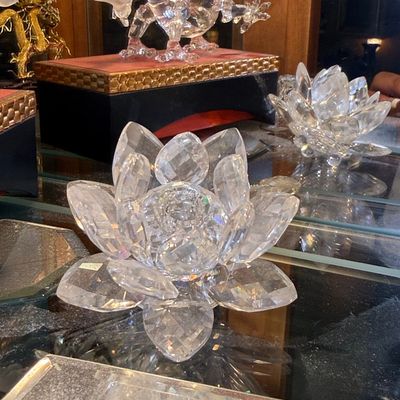 Sale Photo Thumbnail #588: Swarovski Silver Crystal Waterlily Candle Holder