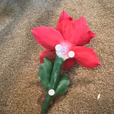 Sale Photo Thumbnail #881: Capodimonte Porcelain Poinsettia Wall Plaque