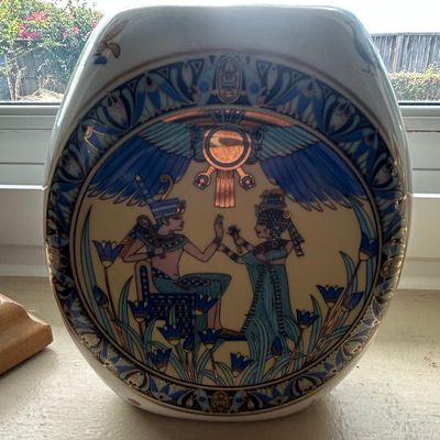 Sale Photo Thumbnail #1052: Egyptian Revival porcelain Vase