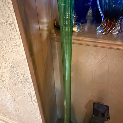 Sale Photo Thumbnail #98: Viking Glass Emerald Green Epic Floor Vase