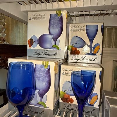 Sale Photo Thumbnail #216: Luigi Bormioli Michelangelo Blue Stemware Set