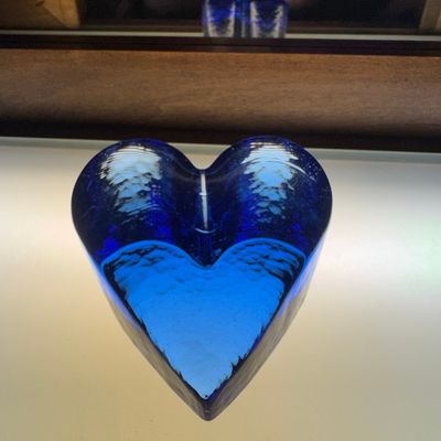 Sale Photo Thumbnail #230: Kosta Boda 'Heart' Glass Sculpture by Kjell Engman