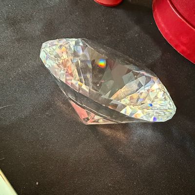 Sale Photo Thumbnail #1142: Large Decorative Crystal Diamond Paperweight