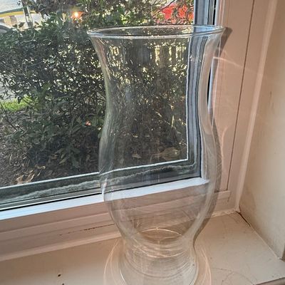 Sale Photo Thumbnail #1086: Clear Glass Hurricane Candle Shade