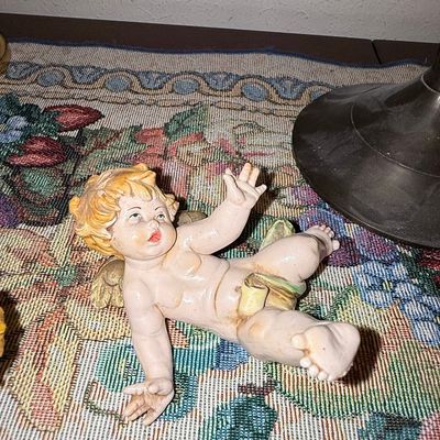 Sale Photo Thumbnail #851: Vintage Fontanini Depose Italy Tumbling Cherub Figurine