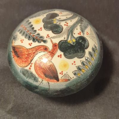 Sale Photo Thumbnail #1150: Tonalá Mexican Folk Art Ceramic Jar Lid