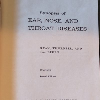 Sale Photo Thumbnail #1132: Synopsis of Ear, Nose, and Throat Diseases, Second Edition (1963)