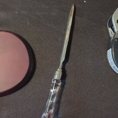 Sale Photo Thumbnail #1227: Vintage Glass Handle Letter Opener