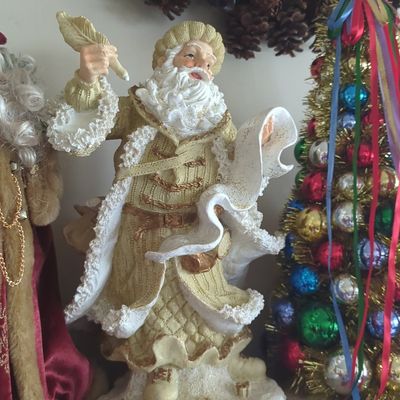 Sale Photo Thumbnail #1046: Joseph's Studio Santa Checking His List Figurine