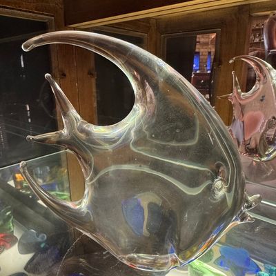 Sale Photo Thumbnail #808: Vintage Vincenzo Nason Murano Glass Angel Fish Sculpture