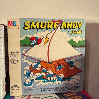 Sale Photo Thumbnail #1036: Milton Bradley Smurf Ahoy Game