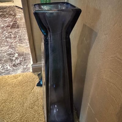 Sale Photo Thumbnail #898: Vintage Sandra Rich Pyramid Glass Vase