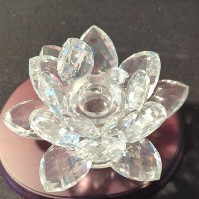 Sale Photo Thumbnail #1140: Swarovski Crystal Lotus Candle Holder