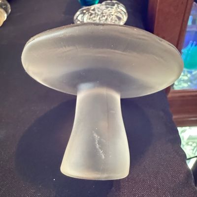 Sale Photo Thumbnail #378: Vintage Viking Glass Frosted Mushroom Figurine