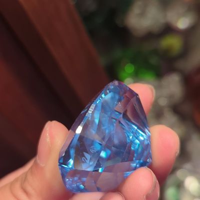 Sale Photo Thumbnail #782: Swarovski Crystal Blue Heart Paperweight