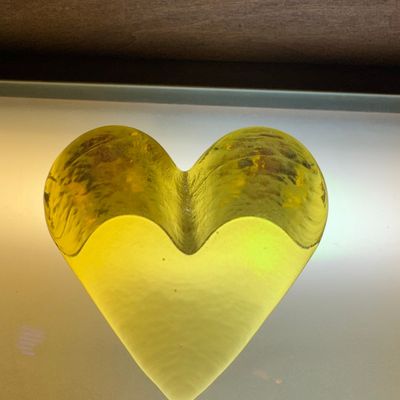 Sale Photo Thumbnail #439: Kosta Boda Heart Paperweight by Kjell Engman