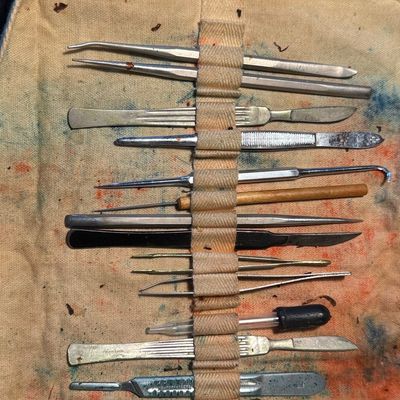 Sale Photo Thumbnail #476: Vintage Medical Dissection Kit