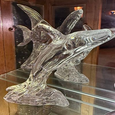 Sale Photo Thumbnail #101: Vintage Crystal Leaping Dolphin Figurine