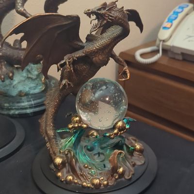 Sale Photo Thumbnail #305: The Dragon of Wisdom Crystal Ball by Julie Bell