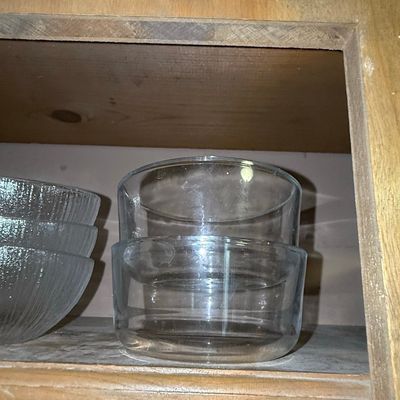 Sale Photo Thumbnail #1208: Vintage Clear Glass Nesting Bowls