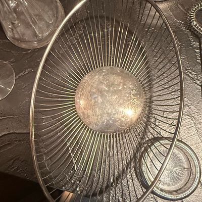 Sale Photo Thumbnail #1000: Vintage Silver-Plated Wirework Bread Basket