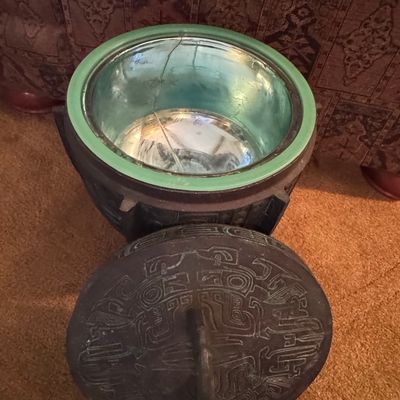Sale Photo Thumbnail #372: Vintage James Mont Style Asian-Inspired Ice Bucket