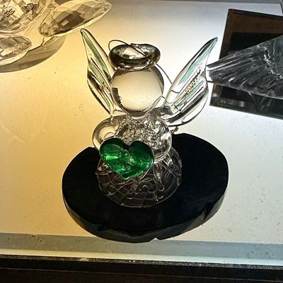 Sale Photo Thumbnail #661: Glass Angel Figurine with Green Heart