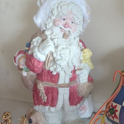 Sale Photo Thumbnail #974: Handmade Clay Santa Claus Figurine