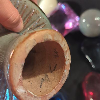 Sale Photo Thumbnail #1149: Studio Pottery Mushroom Sculpture with Signed Base