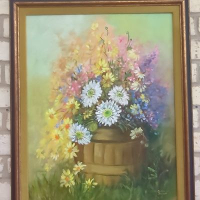 Sale Photo Thumbnail #181: Billie Blalock Floral Still Life Oil Painting