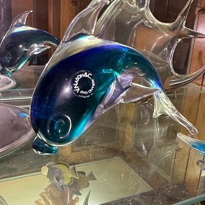 Sale Photo Thumbnail #310: V. Nason & C. Murano Glass Dolphin Sculpture